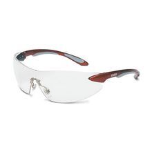 Uvex® by Honeywell Ignite® S4410X Unisex Safety Glasses, Uvextra® Anti-Fog Lens Coating, Clear Lens, Frameless Frame, Metallic Red/Silver Frame, Polycarbonate Lens, Specifications Met: ANSI Z.87.1-1989