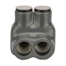 NSI POLARIS GREY™ ITG-1 Multi-Port Pre-Insulated Connector, 10 to 1 AWG, 10 to 2 AWG Copper Conductor, Plastisol
