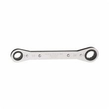 Klein® 68204 Offset Reversible Ratchet Standard Box Wrench, Measurement System: Imperial, 5/8 x 3/4 in Wrench Opening, 12 Points, 25 deg Offset, 8-1/4 in OAL, Steel, Polished Chrome, No Tether Capable
