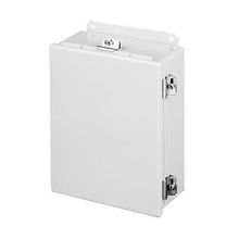 nVent HOFFMAN A604CHNF A51NF Junction Box, 6 in H x 4 in W x 3 in D, Continuous Hinged/Screw Clamp Cover, NEMA 4, Steel