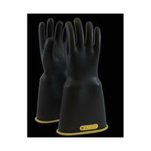 Novax® 154-2-16/12 Insulated Gloves, SZ 12, Natural Rubber, Black/Yellow, 16 in L, ASTM Class: Class 2, 17000 VAC/25500 VDC Max Use Voltage