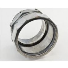 Bridgeport® 257-DC2 Concretetight Raintight Compression Connector, 3 in Trade, For Use With: Steel/Aluminum EMT and Rigid Conduit, Die Cast Zinc, Ball Burnished/Mirror Smooth