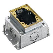 PREMISE WIRING B2431 Deep Fully Adjustable Floor Box, Stamped Steel, 60 cu-in Capacity, 1 Gang, 1 Outlet, 4 Knockouts, 4.36 in L x 3.2 in W x 3.72 in H Dimensions