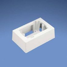 Panduit® Pan-Way® Fast-Snap™ JB1EI-A 1-Gang Deep Low Voltage Straight Outlet Box With Adhesive Tape, 5 in L x 3.26 in W x 1.62 in H, PVC, International White