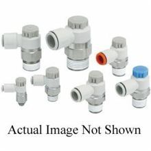 SMC® AS2201F-01-06SA AS Series Elbow Meter-Out Speed Controller With One-Touch Fitting, 1/8 in Port, 1 MPa Pressure Rating, 230 Lpm Flow Rate, PBT/Brass Body