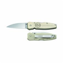 Klein® 44001 Lockback Pocket Knife, Drop Point Blade, 2-1/2 in Blade Length, Steel Blade