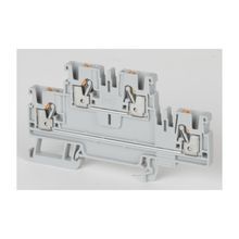 Allen-Bradley 1492-PD3 2-Circuit Feed-Through Terminal Block, 600 VAC/VDC, 20 A, 28 to 12 AWG Wire, DIN Rail Mount