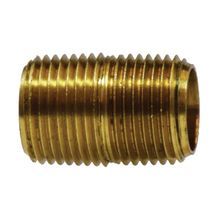 Midland Industries 28132 Close Nipple, 1/4 in Nominal, NPTF End Style, Brass, Import