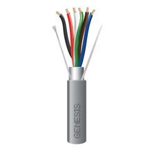 Gensis® 22061109 Type CMR/CL3R/FPLR/FT4 Sunlight-Resistant Riser Rated Security and Control Cable, 300 V, (6) 22 AWG Strand Bare Copper Conductor, 1000 ft L