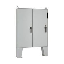 nVent HOFFMAN A72X7318LPFTCG A21 2-Door Disconnect Enclosure With Floor Stand, 72.12 in L x 73-3/4 in W x 18.12 in D, NEMA 12, Steel