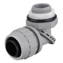 PREMISE WIRING PolyTuff® SwivelLok® PS1009NGY Multi-Position Male Non-Metallic Liquidtight Fitting, 1 in Trade, Nylon, Smooth