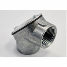 Bridgeport® 82-DC Pulling Elbow, 3/4 in Trade, 90 deg, Die Cast Zinc, Ball Burnished/Mirror Smooth