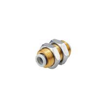 SMC® KQG2E Bulkhead Union, 3/8 in x 3/4-16, Tube x UNF, -100 kPa to 1 MPa, 316 Stainless Steel