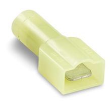 Sta-Kon® 10RC-251T 250 Insulated Male Tab, 12 to 10 AWG Conductor, 0.25 in W x 0.032 in THK Tab, Brass, Yellow
