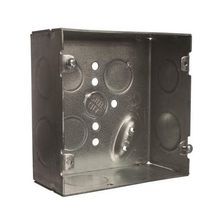 Steel City® 72171-3/4-1 Outlet Box, Steel, 42 cu-in Capacity, 1 Outlet, 9 Knockouts, 4-11/16 in H x 4-11/16 in W x 2-1/8 in D Dimensions