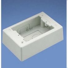 Panduit® Pan-Way® JBP1WH 1-Gang 2-Piece Power Rated Shallow Outlet Box, 5.19 in L x 3.45 in W x 1-3/4 in H, PVC, White