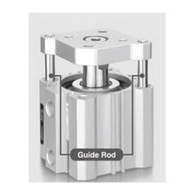 SMC® CDQMB32-75-A96VS CQM 3-Wire Compact Guided Cylinder With Reed Auto Switch, 32 mm Cylinder Bore, 75 mm Stroke Length