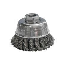 CGW® 60060 High Speed Small Grinder Premium Cup Brush, 2-3/4 in Diameter Brush, 5/8-11 Arbor Hole, 0.014 mm Dia Filament/Wire, Twist Knot, Carbon Steel Fill