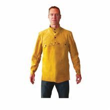 Tillman™ 3221-20-L Cape Sleeve, L, Brown, Cowhide Side Split, Button Snap Closure