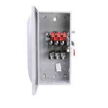 Siemens SpeedFax™ GF323N Enclosed Fusible General Duty Low Voltage Safety Switch, 240 VAC, 250 VDC, 100 A, 7-1/2 hp, 10 hp, TPST Contact Form, 3 Pole