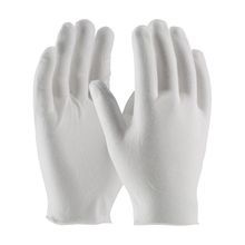 PIP® CleanTeam® 97-510 97-501 Lightweight Inspection Gloves, Universal, Cotton/Polyester, White, Seamless Style, Paired Hand, 8.9 in L