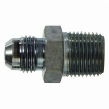 Midland Industries 24042016 Straight Connector, 1 in x 1-5/8-12, 37 deg SAE Male JIC Flare x MNPT End Style, Steel