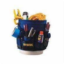 Irwin® 420001 Pro Bucket Tool Organizer, 18-3/4 in H x 5-1/2 in W x 16 in D, 56 Pockets, 600D Polyester, Blue/Black