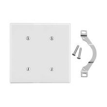 Wiring Device-Kellems P24W Standard Wallplate, 2 Gangs, Polycarbonate, White