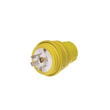 Molex® Watertite® 130147 3-Phase Straight Blade Plug with Locking Blade, 250 VAC, 30 A, 3 Poles, 4 Wires, Yellow