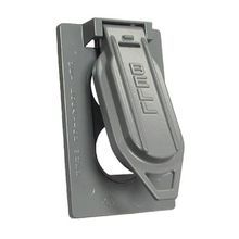 BELL® Snap Weatherproof Flip Cover, 4-9/16 in L x 2-13/16 in W x 51/64 in D, Outdoor Receptacle, Die Cast Aluminum