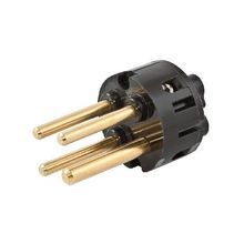 Wiring Device-Kellems IN320AM Heavy Duty Male Standard Watertight Plug/Inlet Interior, 2-Pole, 3-Wire, 125 VAC, 20 A, Pressure Screw Connector, Composite/Thermoplastic, Black