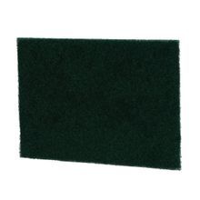 Scotch-Brite™ 96 Scouring Pad, Medium Duty Rectangle, 9 in Length, 6 in Width, Fiber, 96N Grit, Green