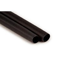 3M™ 054007-08893 ITCSN Adhesive Lined Direct Bury Heat Shrink Tubing, 1.1 in ID Expanded, 0.37 in ID Recovered, 9 in L, Cross Linked Polyolefin, Black