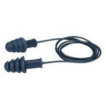 PIP® 267-HPR410D Metal Detectable Ear Plug With Metal Insert, 27 dB Noise Reduction, Self-Sealing Flange Shape, ANSI S3.19-1974, Reusable, Corded Design