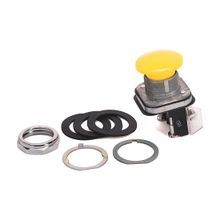 Rockwell Automation 800T-D9D2 Non-Illuminated Pushbutton, 30.5 mm, 1NC Contact Configuration, Mushroom Head Operator, Yellow