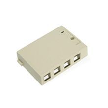 QuickPort® 41089-4IP 4-Port Outlet Box, Snap-In Module, For Use With Individual QuickPort® Snap-In Connector Module, Surface Mount, Plastic