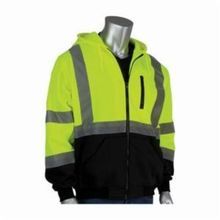 PIP® 323-1370B-LY/2X 323-1370B Bottom Pullover Hooded Sweatshirt, Orange/Yellow, Polyester Fleece, 54.3 in Chest