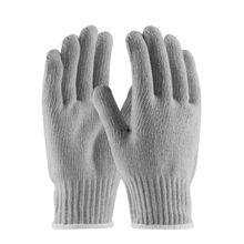 PIP® 35-G410/S 35-G410 Heavy Weight General Purpose Gloves, Seamless Style, S, Cotton/Polyester Palm, 65% Cotton/35% Polyester, Gray, Continuous Knit Wrist Cuff, Uncoated Coating, Cotton/Polyester Lining