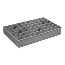 DURHAM MFG® 124-95-ADLH-IND Large, Variable Compartment Insert, 12 Dividers, Gray