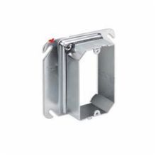 Steel City® 52CADJ Adjustable Mud Ring, 4 in L x 4 in W x 2-1/8 in D, Steel, 1/2 to 1-1/2 in Raised