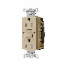 Wiring Device-Kellems AUTOGUARD® GFTWRST15I Heavy Duty Self-Test Tamper-Resistant GFCI Receptacle, 125 VAC, 15 A, 2 Pole, 3 Wires, Ivory