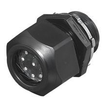 Wiring Device-Kellems SEC50B356 Multi-Hole Standard Cord Grip Connector With 3 Holes, 1/2 in Trade, 3 Conductors, Cable Openings: 0.22 in, Nylon 6.6, Smooth