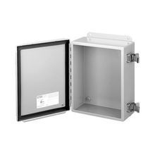 nVent HOFFMAN A606CHQR A51 Junction Box, 6 in H x 6 in W x 4 in D, Continuous Hinged Cover, NEMA 12, Steel