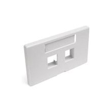 QuickPort® 49910-HW2 Modular Furniture Faceplate, 2.18 in L x 3.65 in W, Surface Mount, ABS