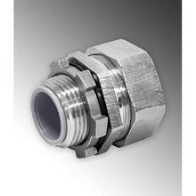 Calbrite™ S60500FCS0 Flexible Straight Liquidtight Connector, 1/2 in Trade, For Use With Bare, PVC and Clear Coated Flex Conduits, 316 Stainless Steel