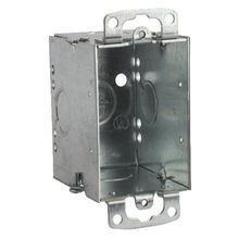 Steel City® CW-1/2 Gangable Switch Box, Steel, 14 cu-in Capacity, 1 Gang, 1 Outlet, 3 Knockouts