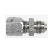 Brennan C2402-04-04-SS Compression Straight Adapter, 1/4 in x 7/16-20 Nominal, Compression x Male JIC End Style, Stainless Steel