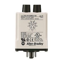 Allen-Bradley 700-HV32BAU24 General Purpose Repeat Cycle Tube Base Timing Relay, 1 to 10 s On, 1 to 100 s Off Time Setting, 120/240 VAC, DPDT Contact Form, 2 Pole