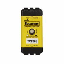 Bussmann CUBEFuse™ TCF40 Time Delay Fuse, 40 A, 600 VAC/300 VDC, 300/100 kA Interrupt, Class: CF, Square Body