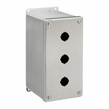 nVent HOFFMAN E1PBXSS-P1214 PB1S 1-Hole Extra Deep Pushbutton Enclosure, 5 in L x 4.22 in W x 4-3/4 in D, NEMA 4/4X/12, 304 Stainless Steel